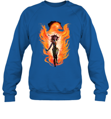 Marvel X Men Rise Of The Dark Phoenix Flames Crewneck Sweatshirt Crewneck Sweatshirt - skytshirtshop