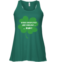 When Irish eyes are smiling Run Lucky St Patricks Day Shirt Women's Racerback Tank Women's Racerback Tank - skytshirtshop