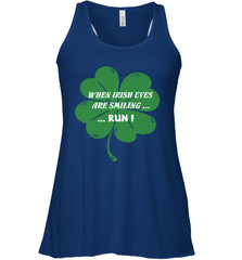 When Irish eyes are smiling Run Lucky St Patricks Day Shirt Women's Racerback Tank Women's Racerback Tank - skytshirtshop