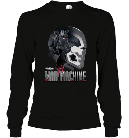 Marvel Infinity War War Machine Head Profile Long Sleeve T-Shirt Long Sleeve T-Shirt / Black / S Long Sleeve T-Shirt - skytshirtshop