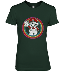 Super Mario Rainbow Circle Distressed Logo Women's Premium T-Shirt Women's Premium T-Shirt - skytshirtshop