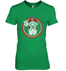 Super Mario Rainbow Circle Distressed Logo Women's Premium T-Shirt Women's Premium T-Shirt - skytshirtshop