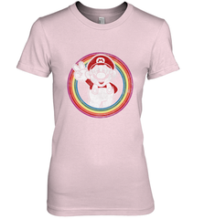 Super Mario Rainbow Circle Distressed Logo Women's Premium T-Shirt Women's Premium T-Shirt - skytshirtshop