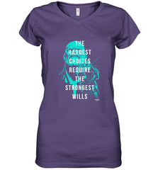 Marvel Infinity War Thanos Strongest Wills Women's V-Neck T-Shirt Women's V-Neck T-Shirt - skytshirtshop