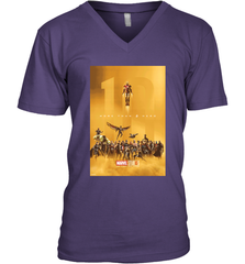 Marvel Studios 10 Years of Heroes Poster Men's V-Neck Men's V-Neck - skytshirtshop