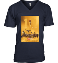 Marvel Studios 10 Years of Heroes Poster Men's V-Neck