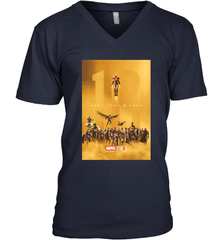 Marvel Studios 10 Years of Heroes Poster Men's V-Neck Men's V-Neck - skytshirtshop