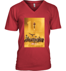 Marvel Studios 10 Years of Heroes Poster Men's V-Neck Men's V-Neck - skytshirtshop