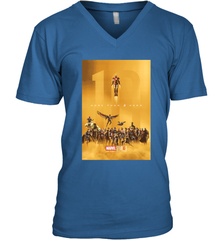 Marvel Studios 10 Years of Heroes Poster Men's V-Neck Men's V-Neck - skytshirtshop