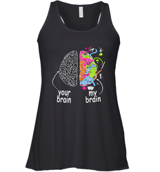 Neurodiversity brain Gift idea for Dyslexia ADHD Autism ASD Women's Racerback Tank