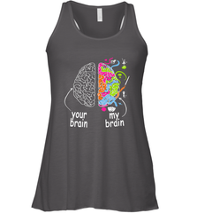 Neurodiversity brain Gift idea for Dyslexia ADHD Autism ASD Women's Racerback Tank Women's Racerback Tank - skytshirtshop