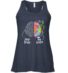 Neurodiversity brain Gift idea for Dyslexia ADHD Autism ASD Women's Racerback Tank Women's Racerback Tank - skytshirtshop