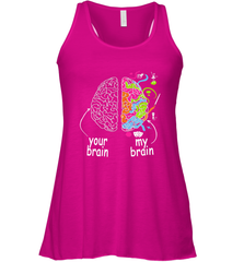 Neurodiversity brain Gift idea for Dyslexia ADHD Autism ASD Women's Racerback Tank Women's Racerback Tank - skytshirtshop