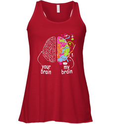 Neurodiversity brain Gift idea for Dyslexia ADHD Autism ASD Women's Racerback Tank