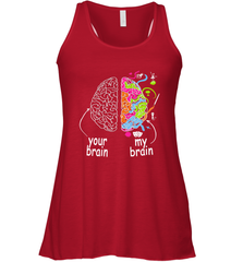 Neurodiversity brain Gift idea for Dyslexia ADHD Autism ASD Women's Racerback Tank Women's Racerback Tank - skytshirtshop