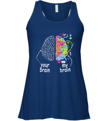Neurodiversity brain Gift idea for Dyslexia ADHD Autism ASD Women's Racerback Tank Women's Racerback Tank - skytshirtshop