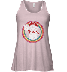 Super Mario Rainbow Circle Distressed Logo Women's Racerback Tank Women's Racerback Tank - skytshirtshop