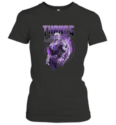 Marvel Infinity War Thanos Purple Distressed Women's T-Shirt