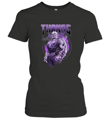 Marvel Infinity War Thanos Purple Distressed Women's T-Shirt Women's T-Shirt / Black / S Women's T-Shirt - skytshirtshop