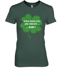 When Irish eyes are smiling Run Lucky St Patricks Day Shirt Women's Premium T-Shirt Women's Premium T-Shirt - skytshirtshop
