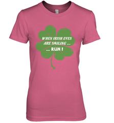When Irish eyes are smiling Run Lucky St Patricks Day Shirt Women's Premium T-Shirt Women's Premium T-Shirt - skytshirtshop