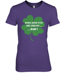 When Irish eyes are smiling Run Lucky St Patricks Day Shirt Women's Premium T-Shirt Women's Premium T-Shirt - skytshirtshop