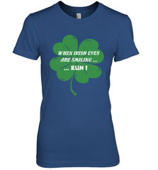 When Irish eyes are smiling Run Lucky St Patricks Day Shirt Women's Premium T-Shirt Women's Premium T-Shirt - skytshirtshop
