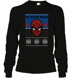 Marvel Spider Man Mask Christmas Sweater Long Sleeve T-Shirt
