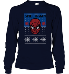 Marvel Spider Man Mask Christmas Sweater Long Sleeve T-Shirt