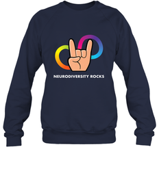 Neurodiversity Rocks Shirt Brain Autism Awareness Crewneck Sweatshirt