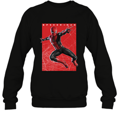 Marvel Spider Man Far From Home Web Swinging Poster Crewneck Sweatshirt