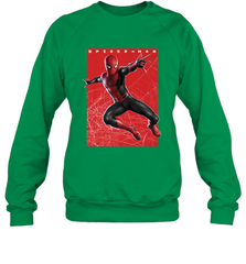 Marvel Spider Man Far From Home Web Swinging Poster Crewneck Sweatshirt Crewneck Sweatshirt - skytshirtshop