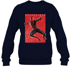 Marvel Spider Man Far From Home Web Swinging Poster Crewneck Sweatshirt