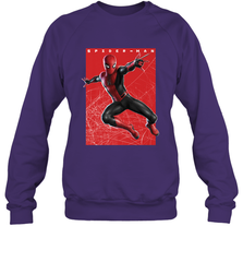 Marvel Spider Man Far From Home Web Swinging Poster Crewneck Sweatshirt Crewneck Sweatshirt - skytshirtshop