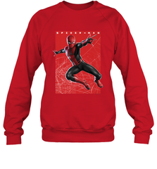 Marvel Spider Man Far From Home Web Swinging Poster Crewneck Sweatshirt Crewneck Sweatshirt - skytshirtshop