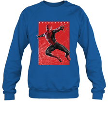 Marvel Spider Man Far From Home Web Swinging Poster Crewneck Sweatshirt Crewneck Sweatshirt - skytshirtshop