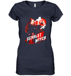 Marvel Infinity War Scarlet Witch Red Splat Women's V-Neck T-Shirt