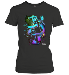 Marvel Infinity War Thor Rocket Groot Neon Women's T-Shirt