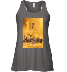 Marvel Studios 10 Years of Heroes Poster Women's Racerback Tank Women's Racerback Tank - skytshirtshop