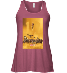 Marvel Studios 10 Years of Heroes Poster Women's Racerback Tank Women's Racerback Tank - skytshirtshop