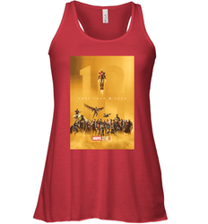 Marvel Studios 10 Years of Heroes Poster Women's Racerback Tank