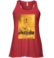 Marvel Studios 10 Years of Heroes Poster Women's Racerback Tank Women's Racerback Tank - skytshirtshop