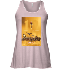 Marvel Studios 10 Years of Heroes Poster Women's Racerback Tank Women's Racerback Tank - skytshirtshop