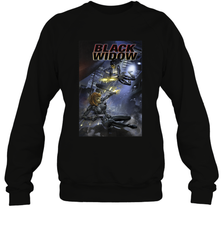 Marvel Comixology Black Widow Madame Of Masque Comic Cover Crewneck Sweatshirt Crewneck Sweatshirt - skytshirtshop