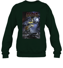 Marvel Comixology Black Widow Madame Of Masque Comic Cover Crewneck Sweatshirt Crewneck Sweatshirt - skytshirtshop