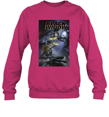 Marvel Comixology Black Widow Madame Of Masque Comic Cover Crewneck Sweatshirt Crewneck Sweatshirt - skytshirtshop