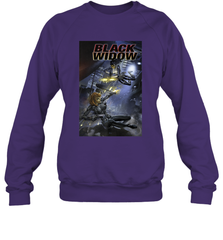 Marvel Comixology Black Widow Madame Of Masque Comic Cover Crewneck Sweatshirt Crewneck Sweatshirt - skytshirtshop