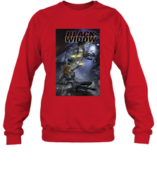 Marvel Comixology Black Widow Madame Of Masque Comic Cover Crewneck Sweatshirt Crewneck Sweatshirt - skytshirtshop