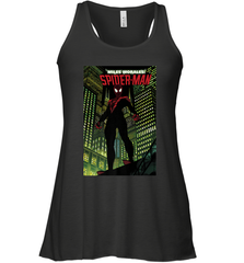 Marvel Miles Morales_ Spider Man Comic Cover Women's Racerback Tank Women's Racerback Tank - skytshirtshop