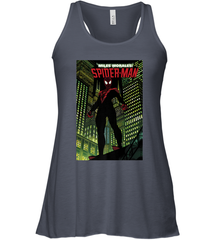 Marvel Miles Morales_ Spider Man Comic Cover Women's Racerback Tank Women's Racerback Tank - skytshirtshop